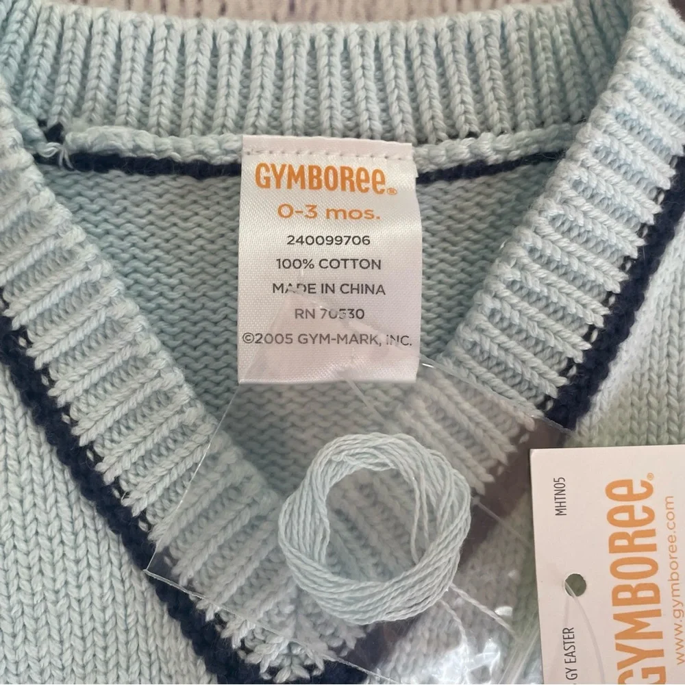 Gymboree Blue Whale Harbor Sweater Vest Size 0-3 months